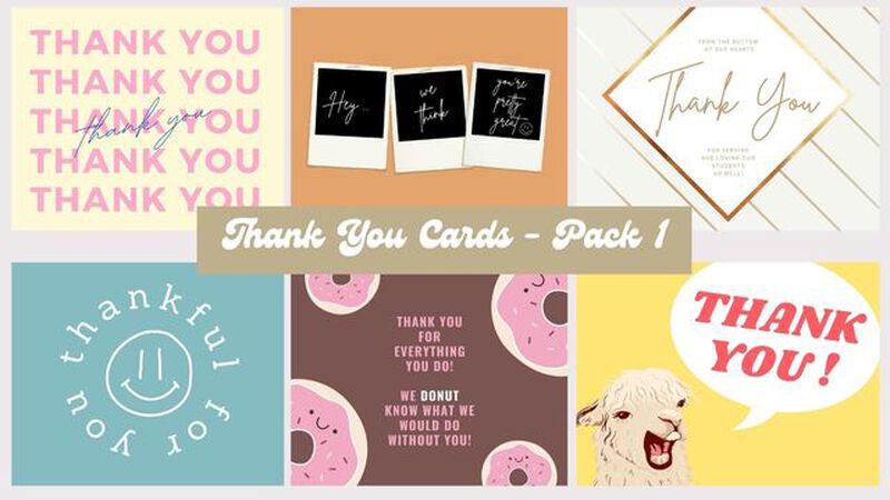 Thank You Cards - Pack 1